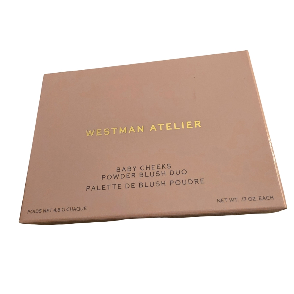 W Atelier Baby Cheeks Powder Blush Duo Tulle/Truffle NEW - Picture 4 of 4